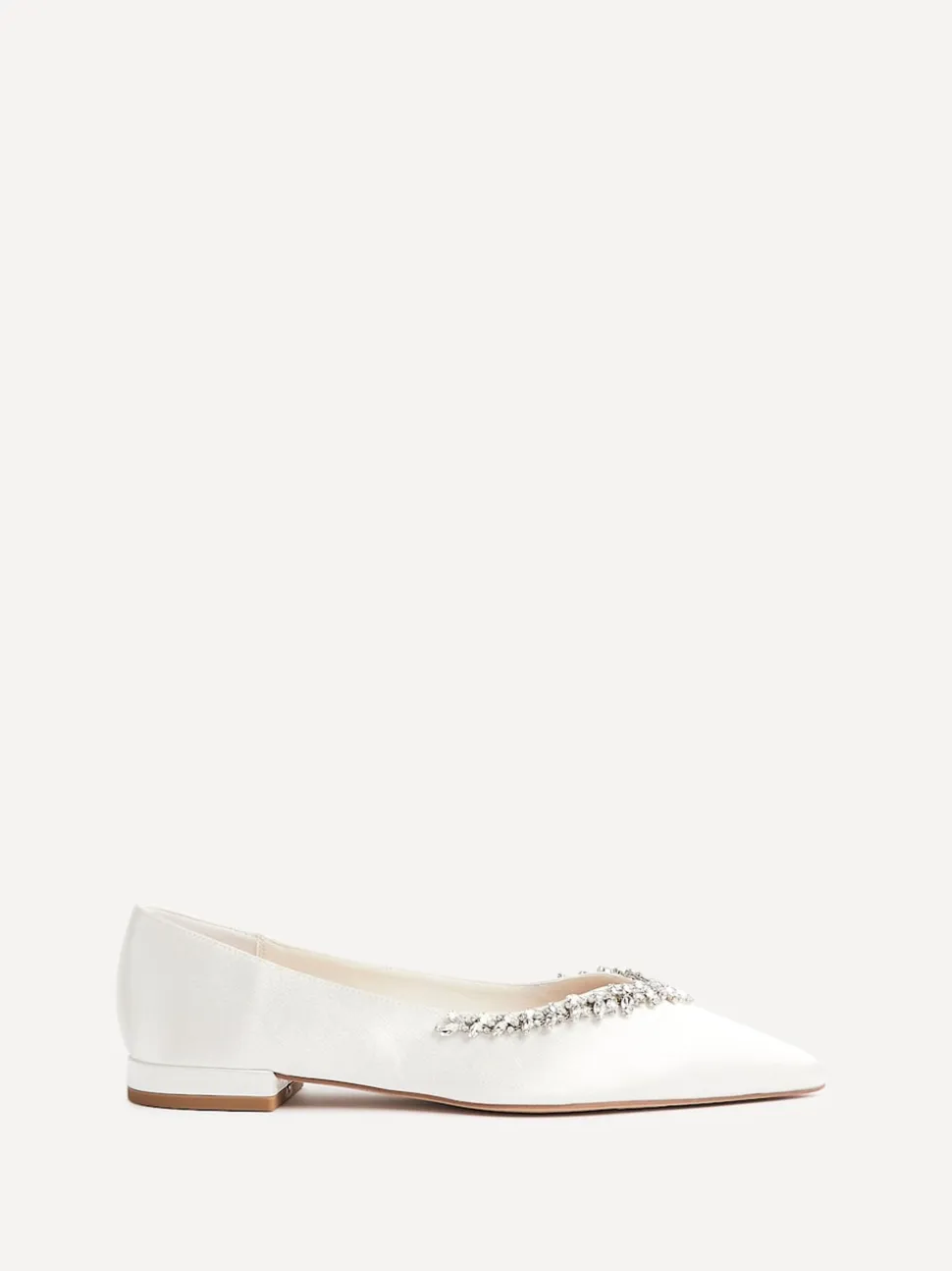 Linzi Ballerines de mariée sans fin à bout pointu avec bordures