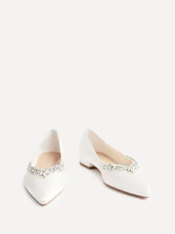 Linzi Ballerines de mariée sans fin à bout pointu avec bordures
