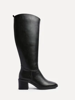 Linzi Bottes hautes Brandy à talon carré