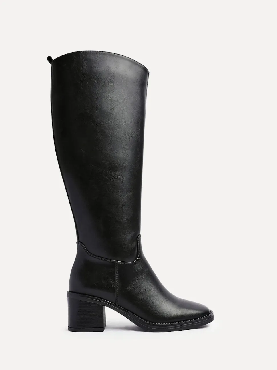 Linzi Bottes hautes Brandy à talon carré