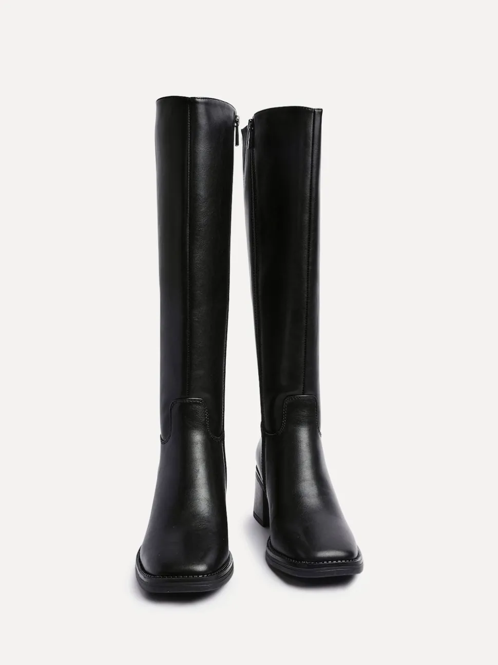 Linzi Bottes hautes Brandy à talon carré