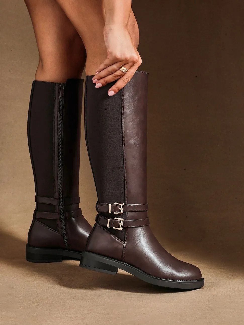 Linzi bottes hautes Fierce avec double boucle