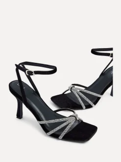 Linzi Polly - Sandales à talons stiletto avec nœud de diamants