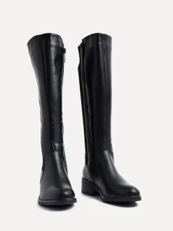 Linzi Renae Classic High Leg Riding Boot With Elasticated Back Panel (bottes cavalières classiques à tige haute avec panneau arrière élastiqué)