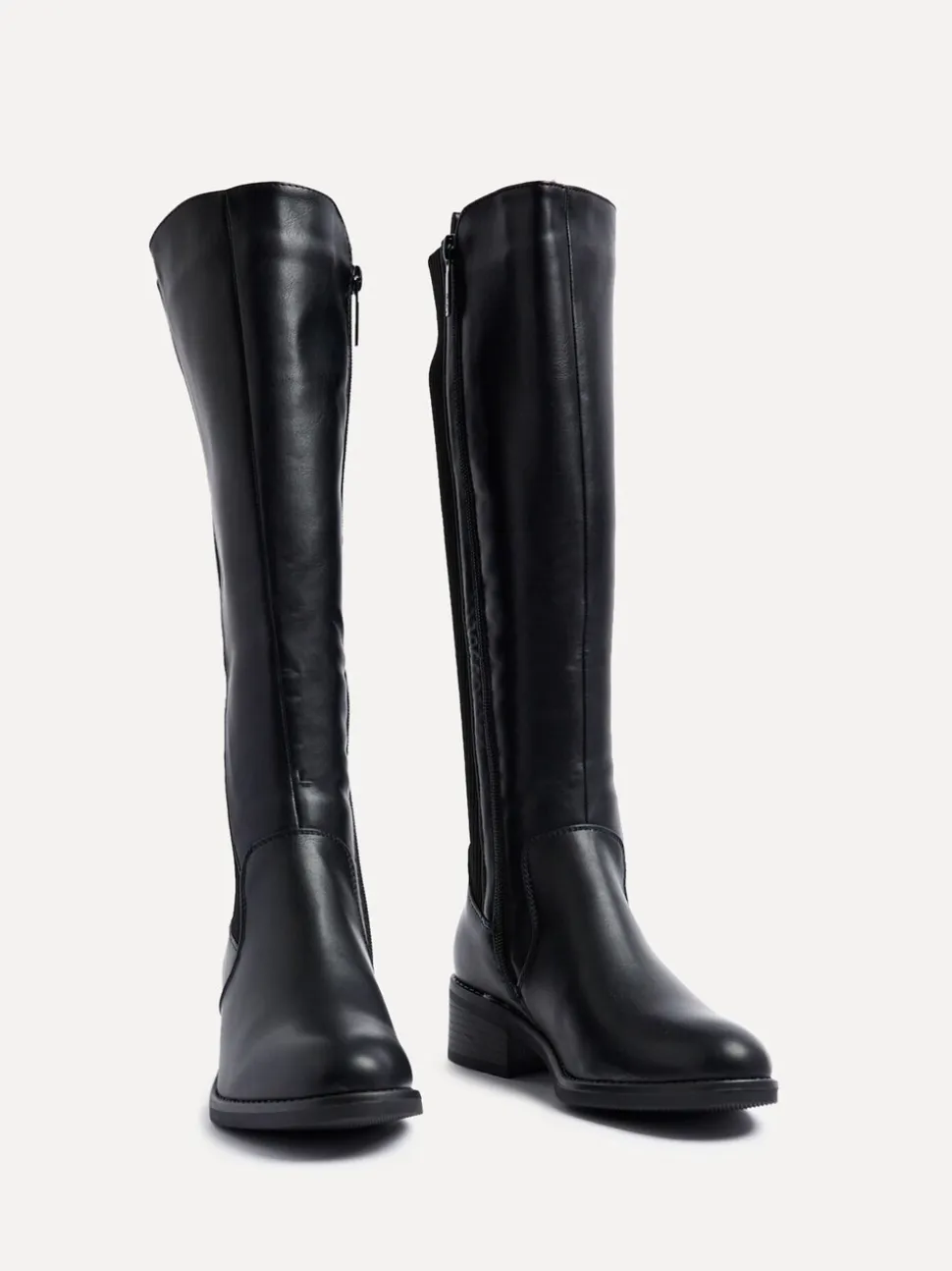 Linzi Renae Classic High Leg Riding Boot With Elasticated Back Panel (bottes cavalières classiques à tige haute avec panneau arrière élastiqué)