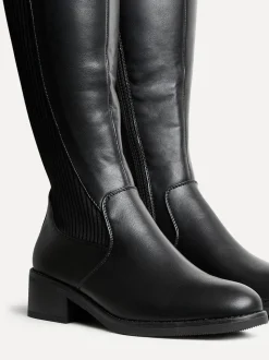 Linzi Renae Classic High Leg Riding Boot With Elasticated Back Panel (bottes cavalières classiques à tige haute avec panneau arrière élastiqué)