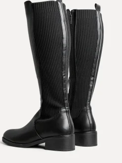 Linzi Renae Classic High Leg Riding Boot With Elasticated Back Panel (bottes cavalières classiques à tige haute avec panneau arrière élastiqué)