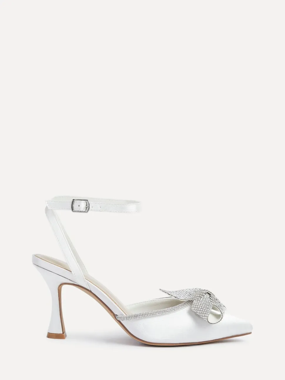 Linzi talons de mariée Angela en satin à nœud en diamant