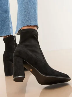 Lipsy bottes extensibles en faux daim à talon bloc