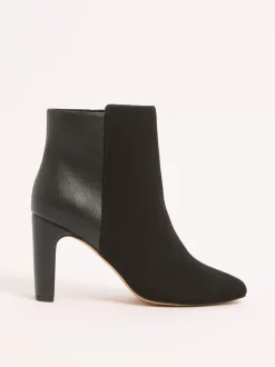 Lipsy bottines élégantes en similicuir à talons mi-blocs
