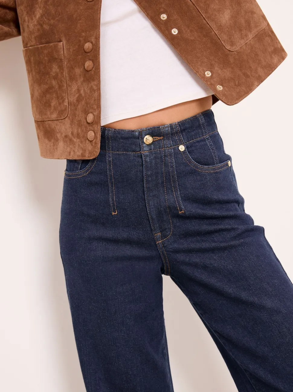 Lipsy Jean habillé à détail couture jambe large