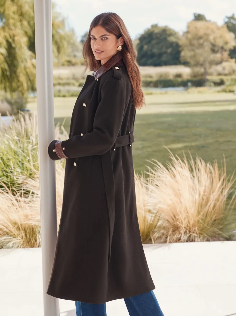 Lipsy Manteau long militaire à double boutonnage