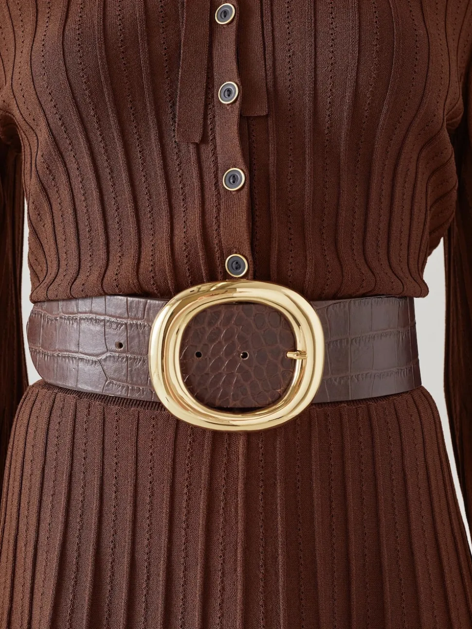 LK Bennett Crocs Ceinture en cuir à effet Bromley