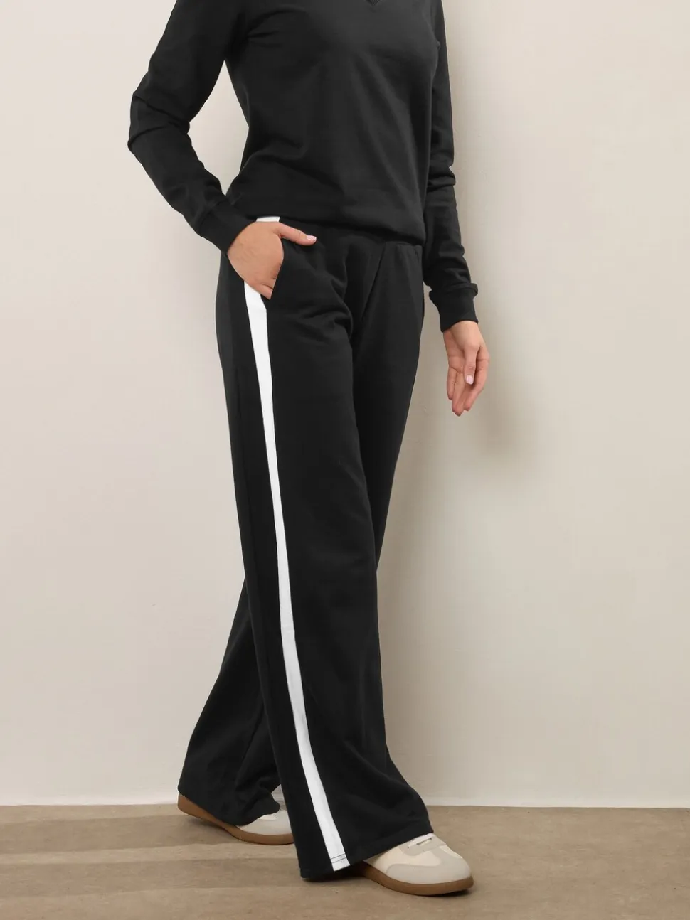 Long Tall Sally Jogging côtelé à jambe large