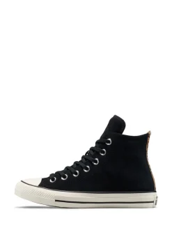 Léopard noir - Converse Baskets Chuck Taylor en daim sur l’ensemble