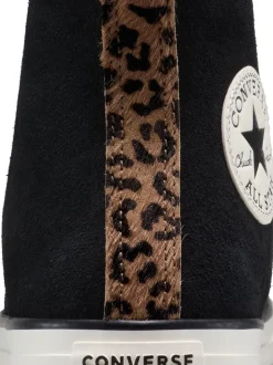 Léopard noir - Converse Baskets Chuck Taylor en daim sur l’ensemble