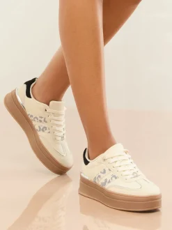 Léopard Off White - Baskets de sport Lipsy Imprimé sur le côté Rayé épaisses