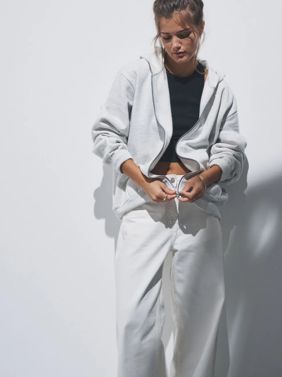 Lot de 2 sweats à capuche zippés The Set