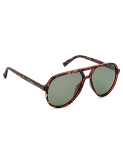 Lunettes de soleil pilote surdimensionnées Prive Revaux, couleur havane