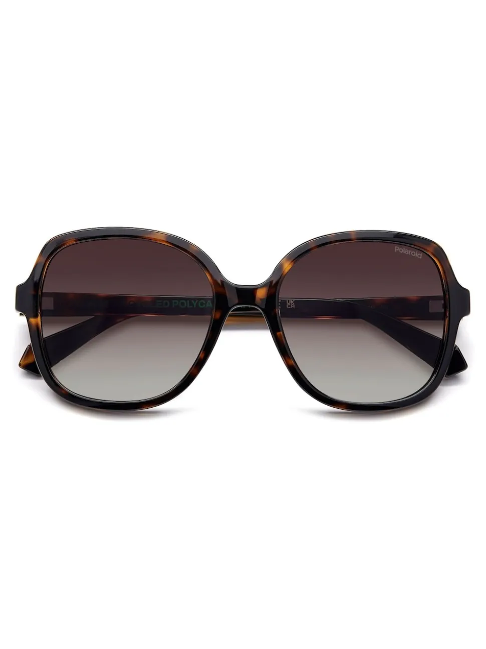 Lunettes de soleil Polaroid marron carrées ornées de bijoux