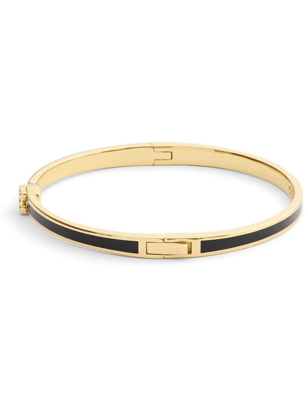Émail noir - COACH bracelet en forme de C Signature