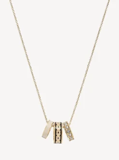 Émail noir - Collier COACH C rond en émail