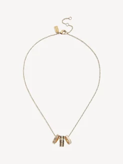 Émail noir - Collier COACH C rond en émail