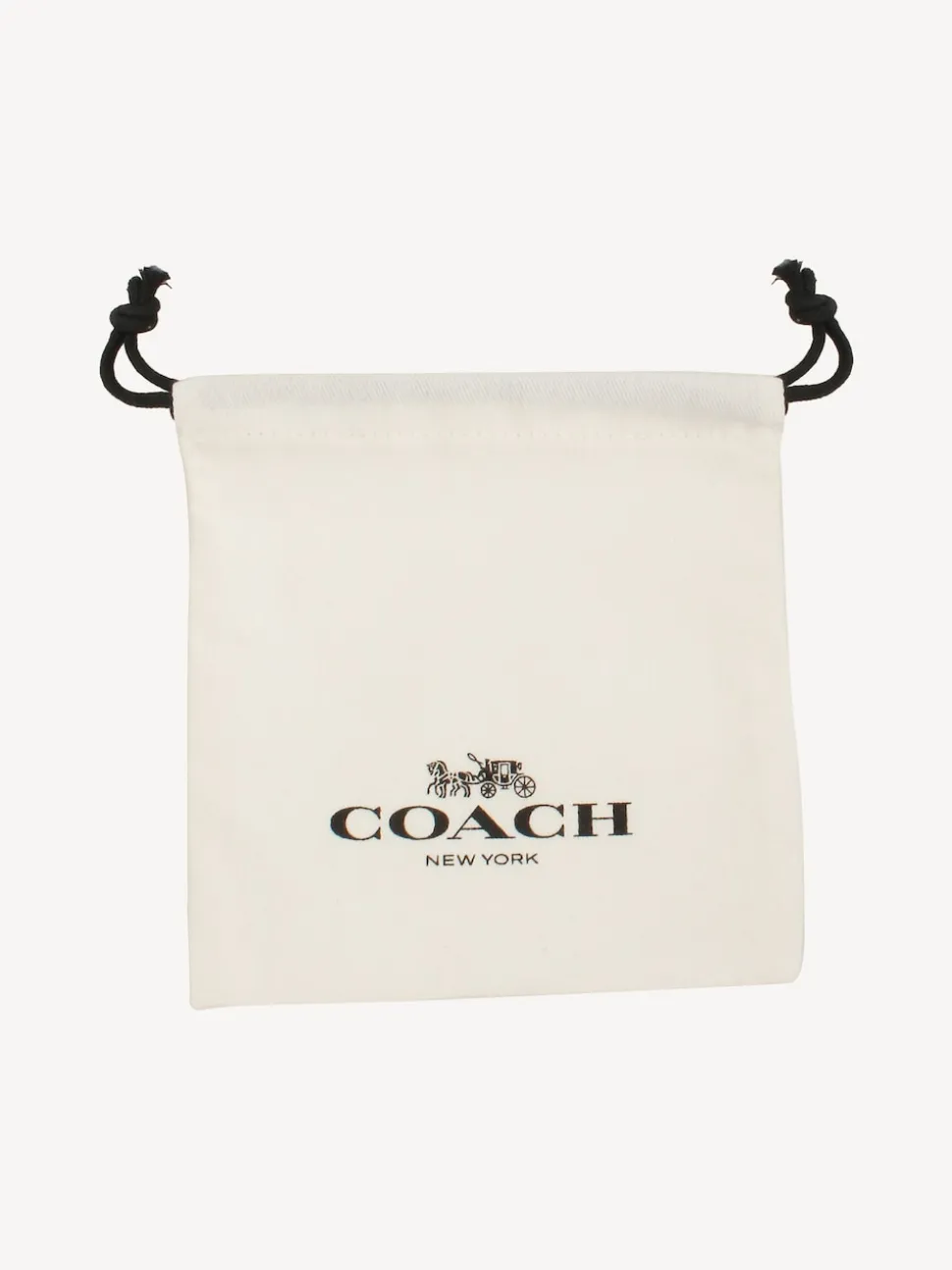 Émail noir - Collier COACH C rond en émail