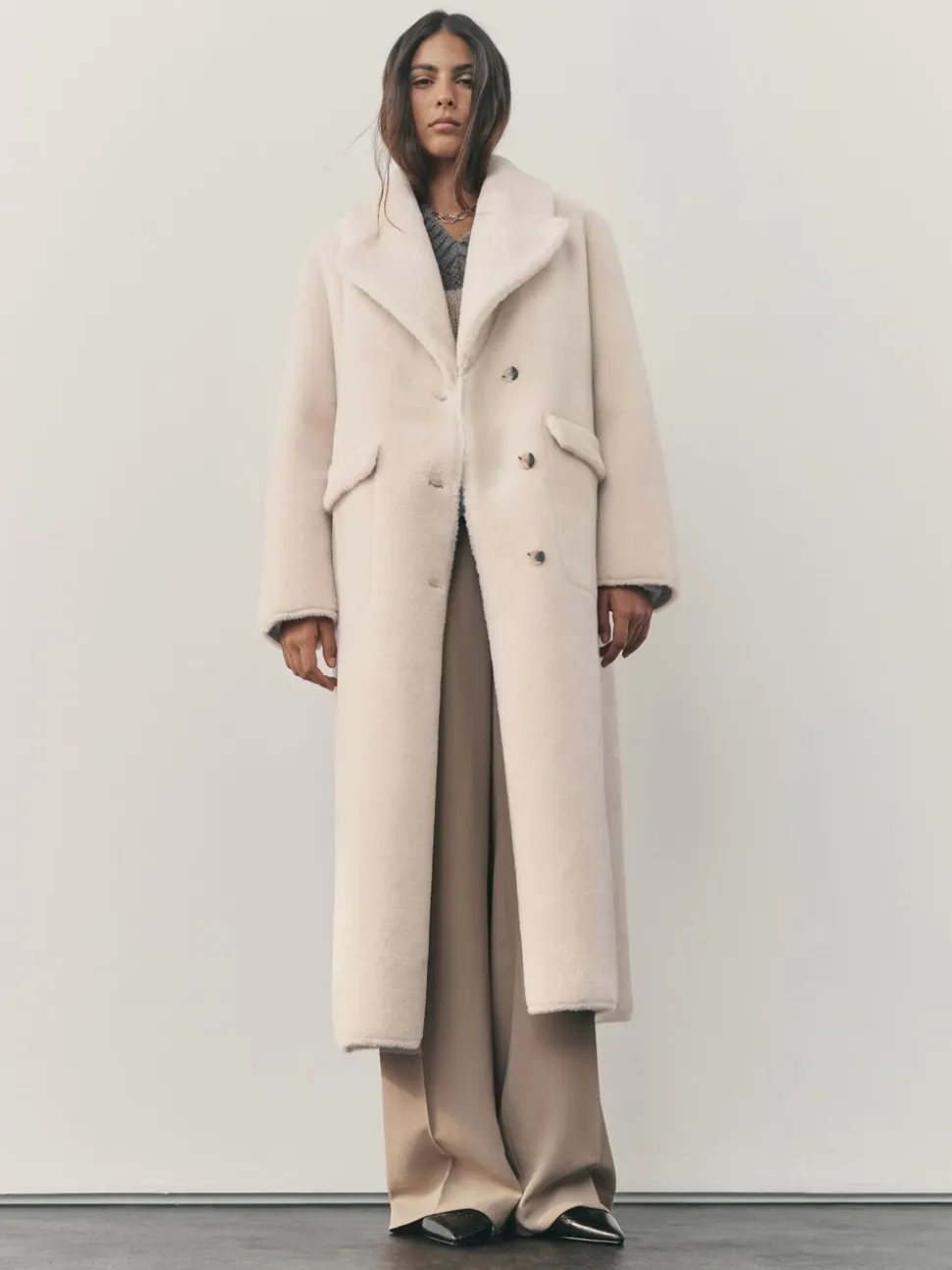 Manteau maxi en faux shearling Nodinary