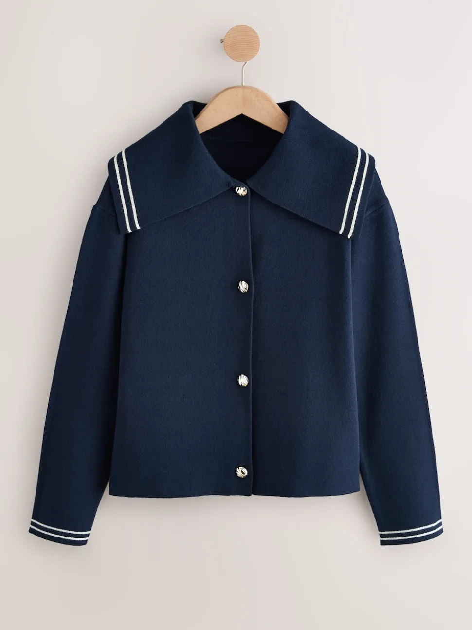 marine - Cardigan à col marin