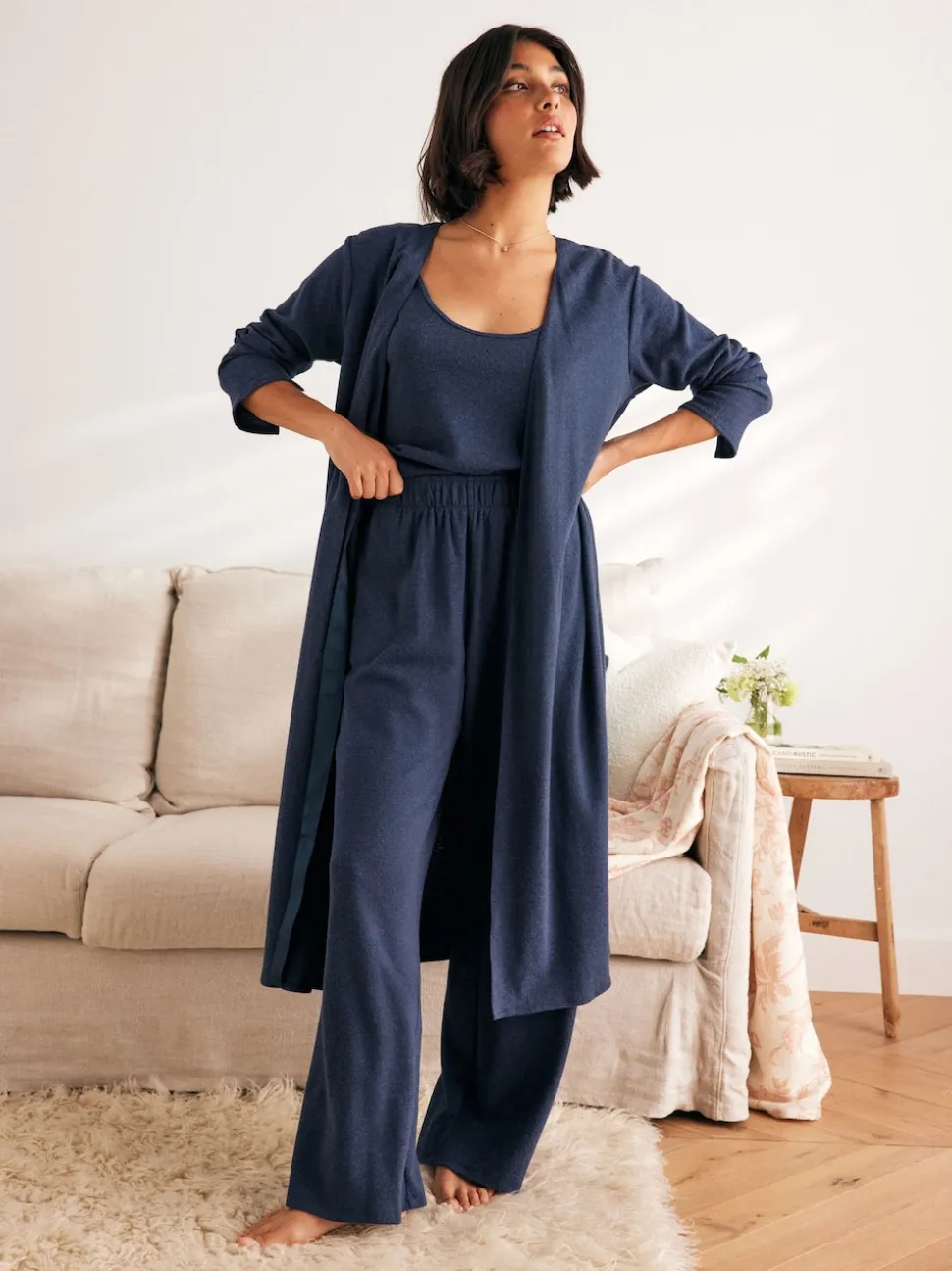 marine - Cardigan Laura Ashley Longline Lounge