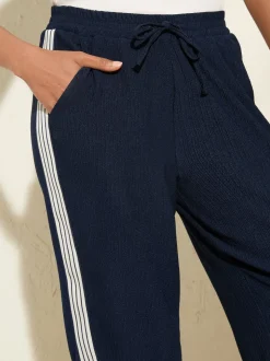 marine - Friends Like These Effet froissé Pantalon ample en jersey