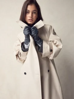 marine - Gants en cuir