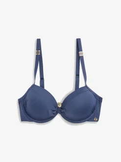 marine - Haut de bikini rembourré à armatures gainant