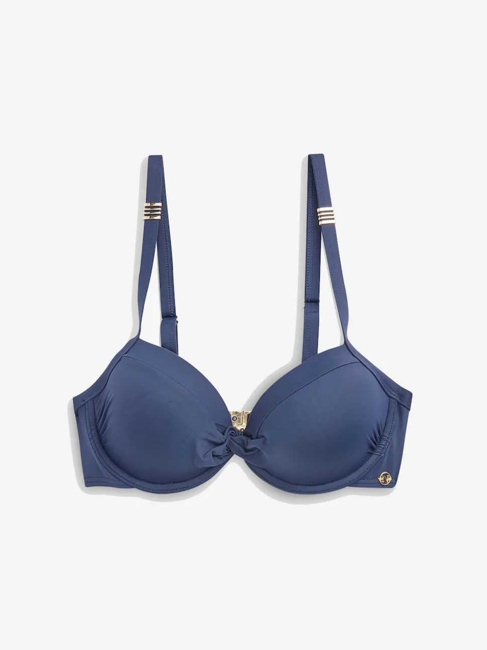 marine - Haut de bikini rembourré à armatures gainant