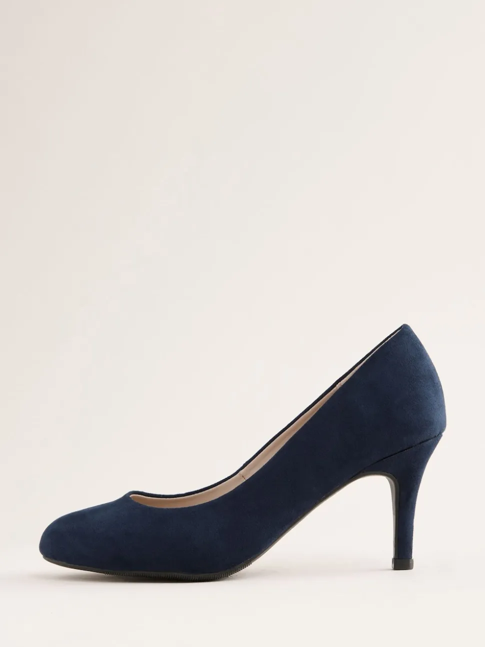marine - Les amis aiment ces escarpins à talon bas stiletto et à bout rond en faux daim