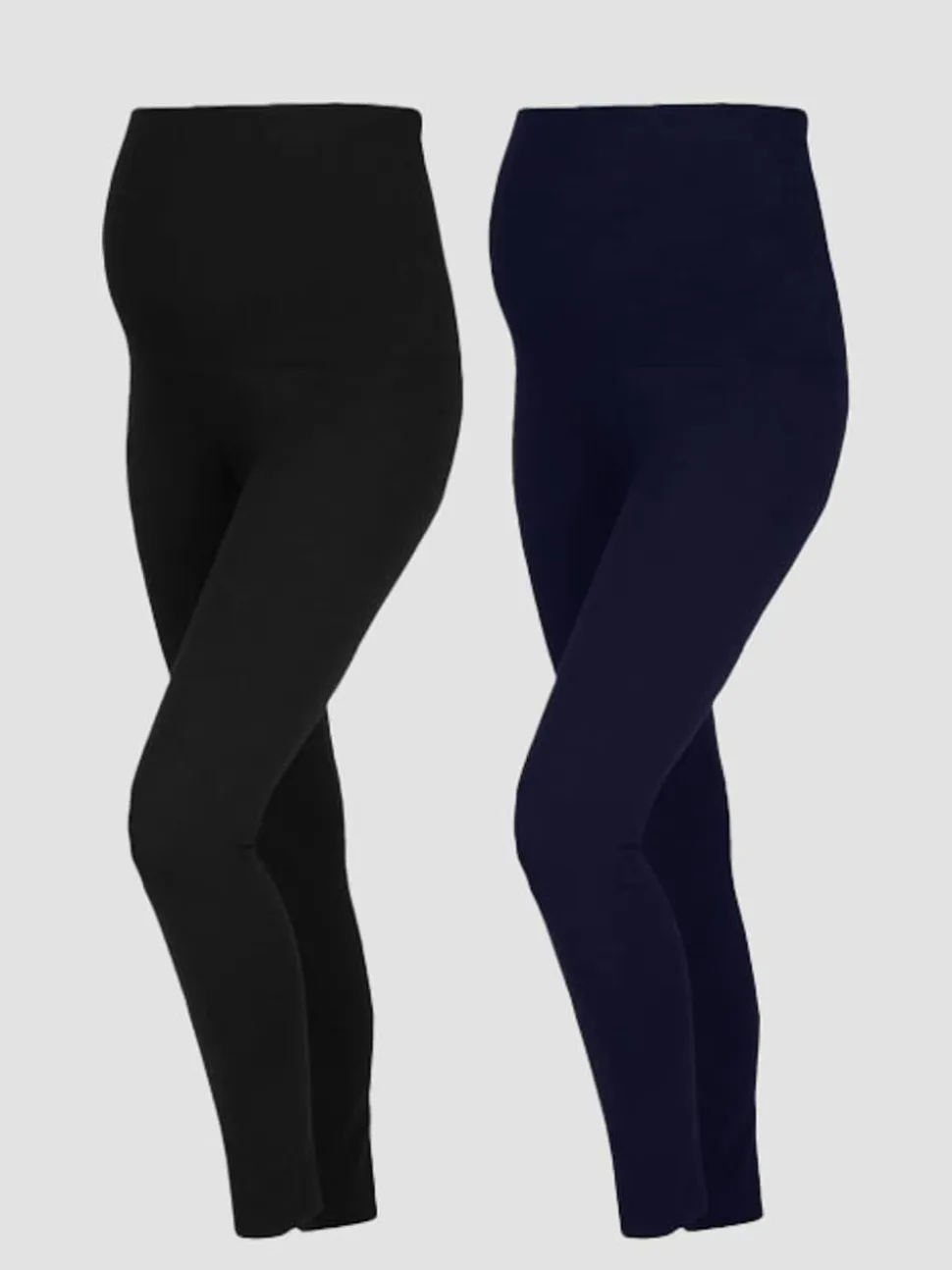 marine - Lot de 2 leggings de grossesse JoJo Maman Bébé en coton majoritaire