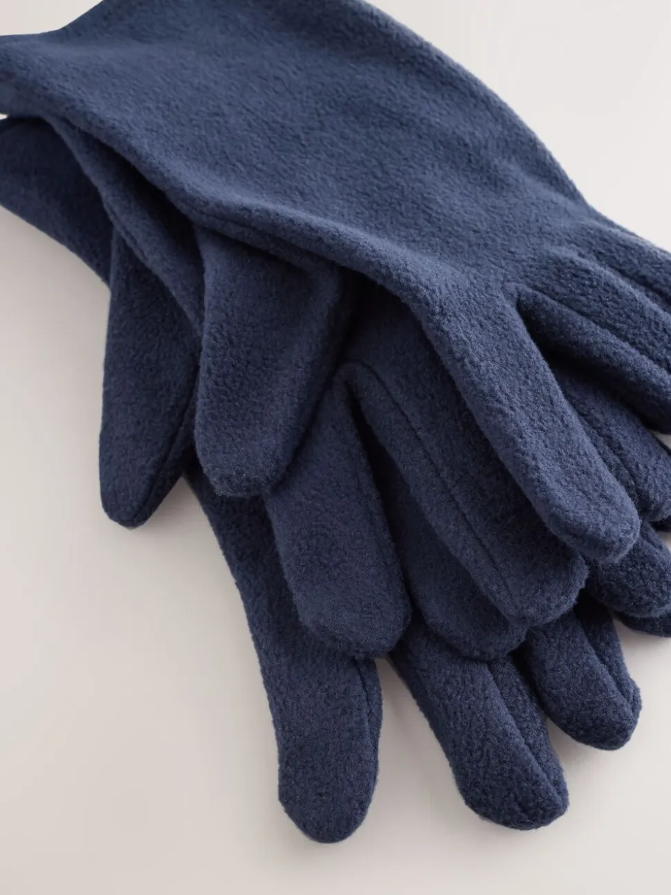 marine - Lot de 2 paires de gants en polaire