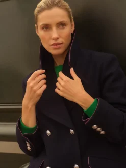 marine - Love & Roses Manteau caban