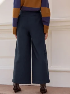 marine - N. Premium Jupes-culottes à Chevrons avec laine