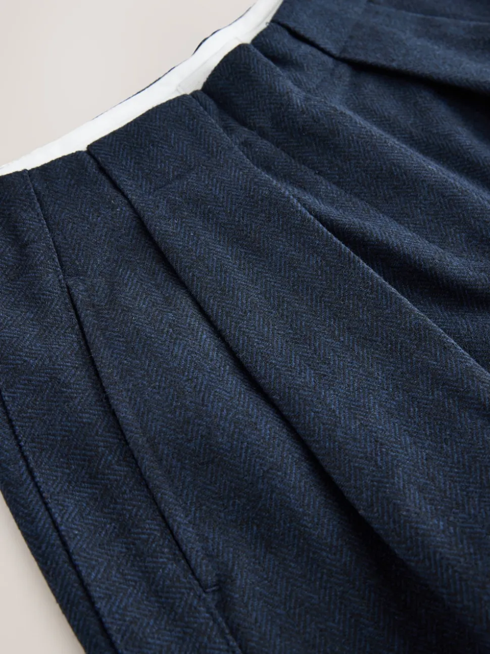 marine - N. Premium Jupes-culottes à Chevrons avec laine