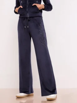 marine - Pantalon de jogging Lipsy Ample décontracté en velours brodé
