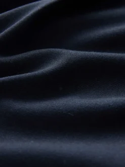 marine - Pantalons à jambe large et dos élastique en laine