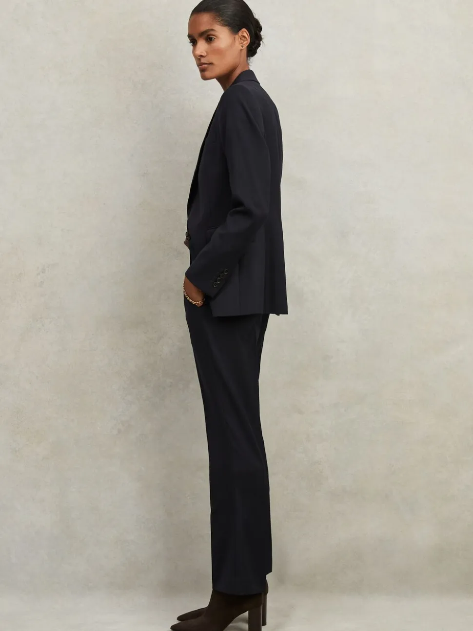 marine - Reiss Costume de boutonnage simple en laine Haisley Blazer