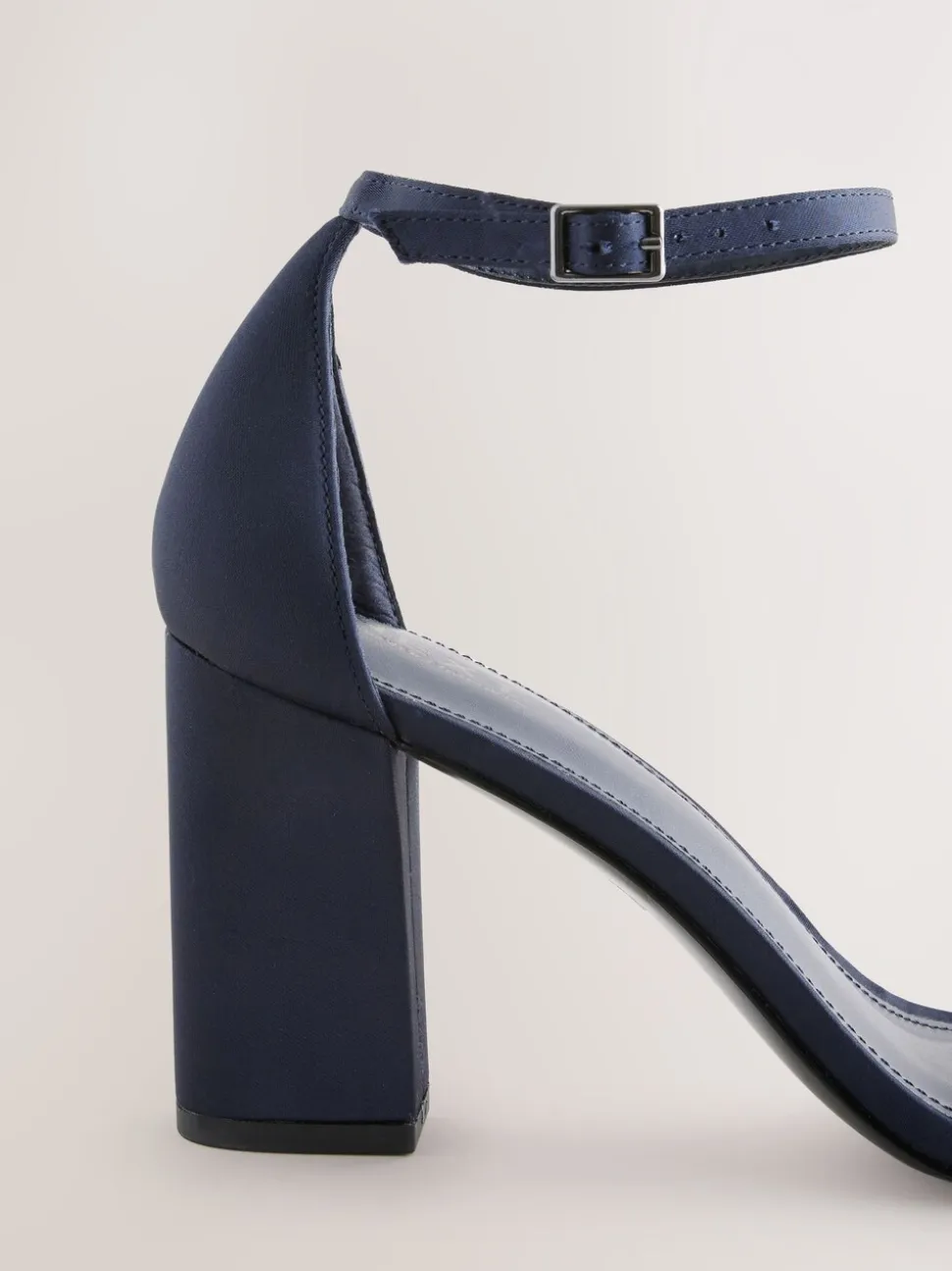 marine - Sandales à talons carrés