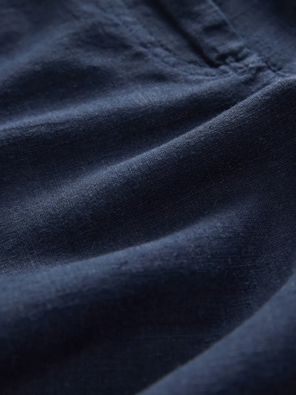 marine - Shorts de genou de mélange de lin