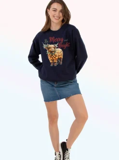 marine - Sweat Brands In Christmas Highland Cow Bright
