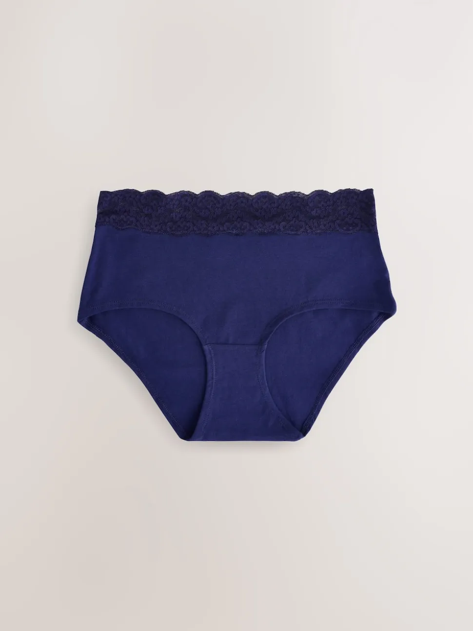 Marine Paisley - Lot de 4 culottes en coton et dentelle