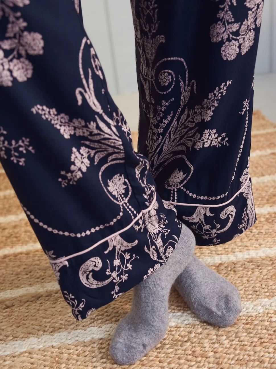 Marine/Rose - Pyjama Laura Ashley Josette boutonné