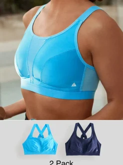 Marine/Turquoise - Lot de 2 Hauts Active Sports Impact élevé Dry Tech